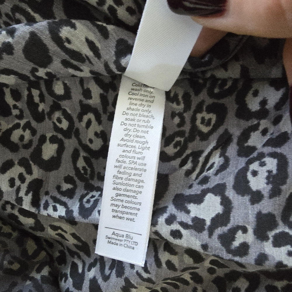 Aqua Blu Carter Resort Shirt Size M Cotton and Silk Blend - Picture 11 of 15